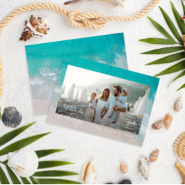 Cartão De Festividades Baixa de fotografia mínima moderna praia de Natal