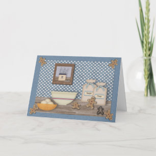 Cartão De Festividades Baking Gingerbread Men Christmas Card