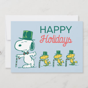 Cartão De Festividades Balas de Hortelã com Chapéu de Snoopy
