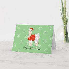 Cartão De Festividades Ballerina Llama Snowflakes Natal