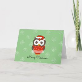 Cartão De Festividades Ballerina Owl Snowflakes Natal
