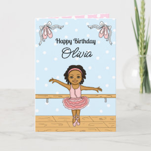Cartão De Festividades Ballerina Personalizada - Aniversário
