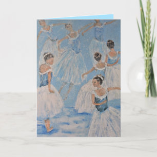 Cartão De Festividades Ballet Quebra-Nozes Dançando Na Neve