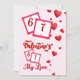 Cartão De Festividades Balões Coração Vermelho Feliz Dia dos Namorados Me