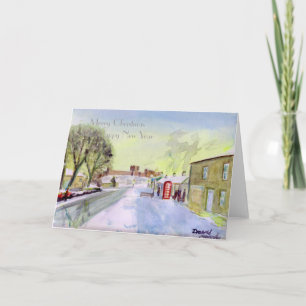 Cartão De Festividades Bamburgh Village Christmas card