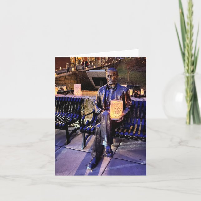 Cartão De Festividades banco de concessão galena luminaria (Frente)