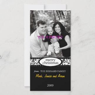 Cartão De Festividades banda branca preta de natal alegre