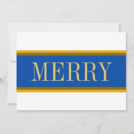 Cartão De Festividades Bandas de Natal Real Azul Brilhantes