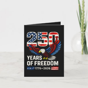 Cartão De Festividades bandeira americana aniversário de 250 anos