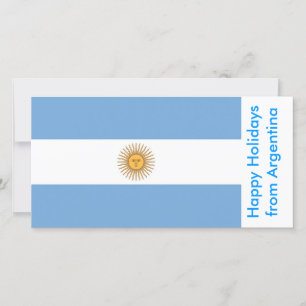 Cartão De Festividades Bandeira da Argentina, Felizes Feriados da Argenti