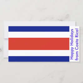 Cartão De Festividades Bandeira da Costa Rica, Boas Festas da Costa Rica