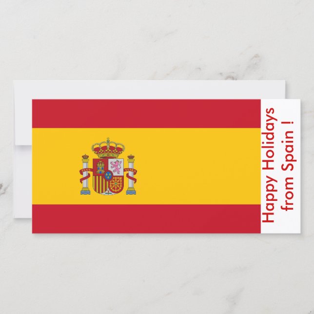 Cartão De Festividades Bandeira da Espanha, feriados felizes da Espanha (Frente)