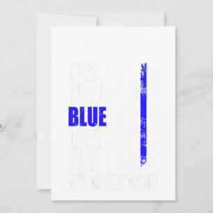 Cartão De Festividades Bandeira da Polícia Thin Blue Line De Volta ao Azu