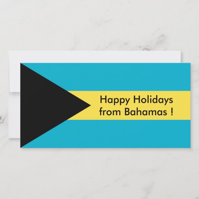 Cartão De Festividades Bandeira de Belize, Felizes Feriados das Bahamas (Frente)