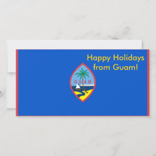 Cartão De Festividades Bandeira de Guam, Felizes Feriados dos EUA