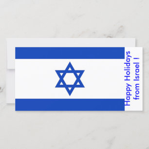 Cartão De Festividades Bandeira de Israel, Felizes Férias de Israel