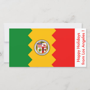 Cartão De Festividades Bandeira de Los Angeles, Feliz Férias dos EUA