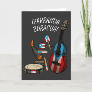 Cartão De Festividades Bandeira de Porto Rico Parranda Boricua 