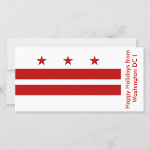 Cartão De Festividades Bandeira de Washington DC, Feliz Férias dos EUA