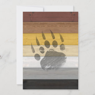 Cartão De Festividades bandeira do orgulho do urso SlipperyJoe's textura 