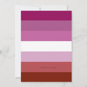 Cartão De Festividades bandeira do orgulho lésbico feminino da SlipperyJo