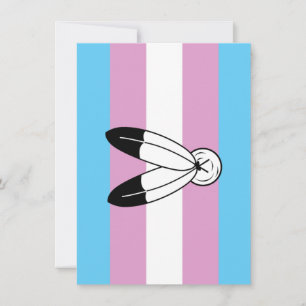 Cartão De Festividades Bandeira do Orgulho Trans com Dois Espiros