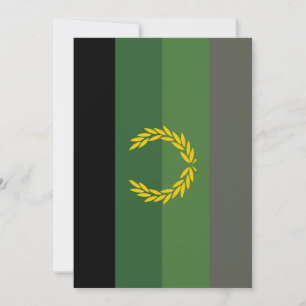 Cartão De Festividades Bandeira do Orgulho Uniforme Militar