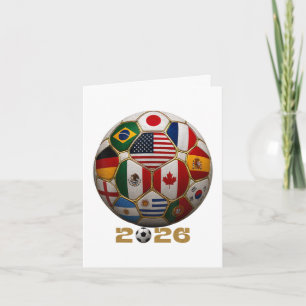Cartão De Festividades Bandeira EUA Copa do Mundo de Futebol 2026