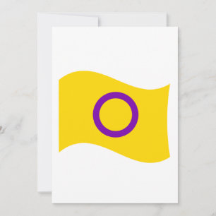 Cartão De Festividades Bandeira Ondulada do Orgulho Intersexo
