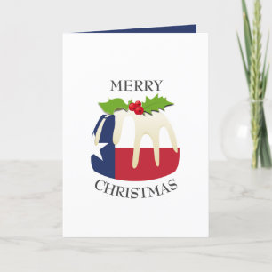 Cartão De Festividades BANDEIRA TEXAS   Pudim de ameixa festiva   Natal