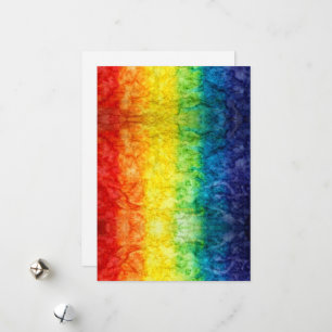 Cartão De Festividades Bandeira tie-dye da SlipperyJoe's arco-íris pressi