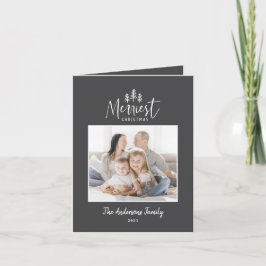Cartão De Festividades Bandeja de fotos moderna minimalista de Natal rúst