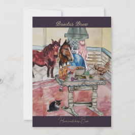 Cartão De Festividades Bandos Beer caseira fez bife de cavalo