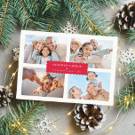 Cartão De Festividades Banner de escala mínimo moderno de FOTO MÚLTIPLA S<br><div class="desc">por kat massard >> WWW.SIMPLYSWEETPAPERIE.COM<<< An elegant card design featuring quote and personal details that you can change yourself! Choose four of your favourite family photos - landscape works best. White scallop border on the backside, giving you the opportunity to handwrite a personal message or place a full portrait photo....</div>