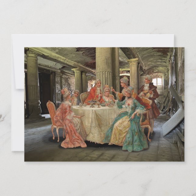 Cartão De Festividades Banquete rico (Frente)