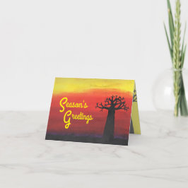 Cartão De Festividades Baobab Sunset Holiday