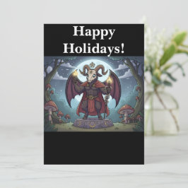 Cartão De Festividades Baphomet Cartoonizado