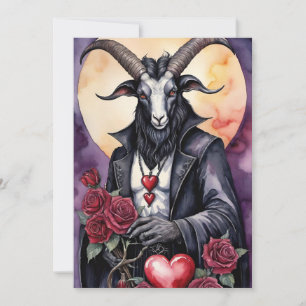 Cartão De Festividades Baphomet Dia dos Namorados Gótico Amor