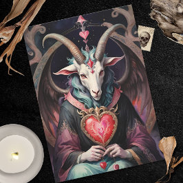 Cartão De Festividades Baphomet Gothic Valentine's Day Every Realm