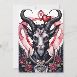 Cartão De Festividades Baphomet Gothic Valentine's Day Love
