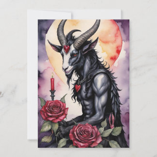 Cartão De Festividades Baphomet Gothic Valentine's Day Love