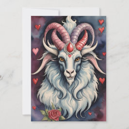 Cartão De Festividades Baphomet Gótico Dia dos Namorados Todo o Reino