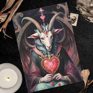 Cartão De Festividades Baphomet Gótico Dia dos Namorados Todo o Reino