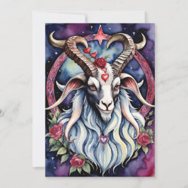 Cartão De Festividades Baphomet Gótico Dia dos Namorados Todo o Reino