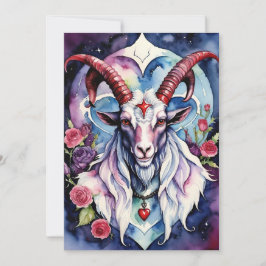Cartão De Festividades Baphomet Gótico Dia dos Namorados Todo Reino