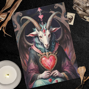Cartão De Festividades Baphomet Gótico Dia dos Namorados Todo Reino