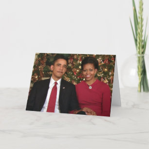 Cartão De Festividades Barack & Michelle 2009WA-Greeting Card