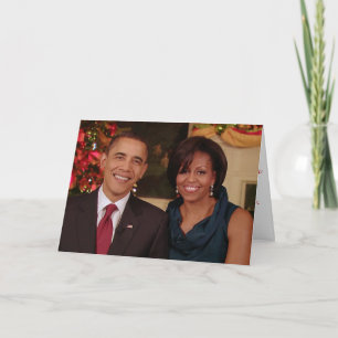 Cartão De Festividades Barack & Michelle 2010WA-Greeting Card