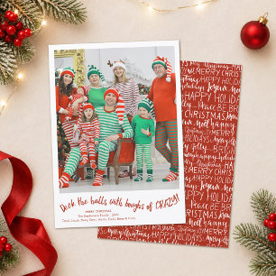 Cartão De Festividades Baralho de Fotos de Natal Engraçado Decore os Corr