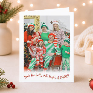 Cartão De Festividades Baralho de Fotos de Natal Engraçado Decore os Corr